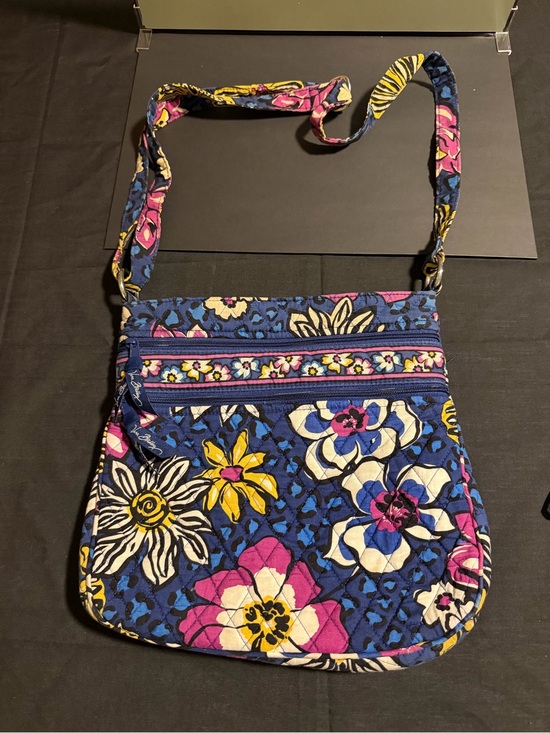 Vera Bradley Handbags - Vera Bradley Quilted Floral Crossbody Bag - Blue/Pink